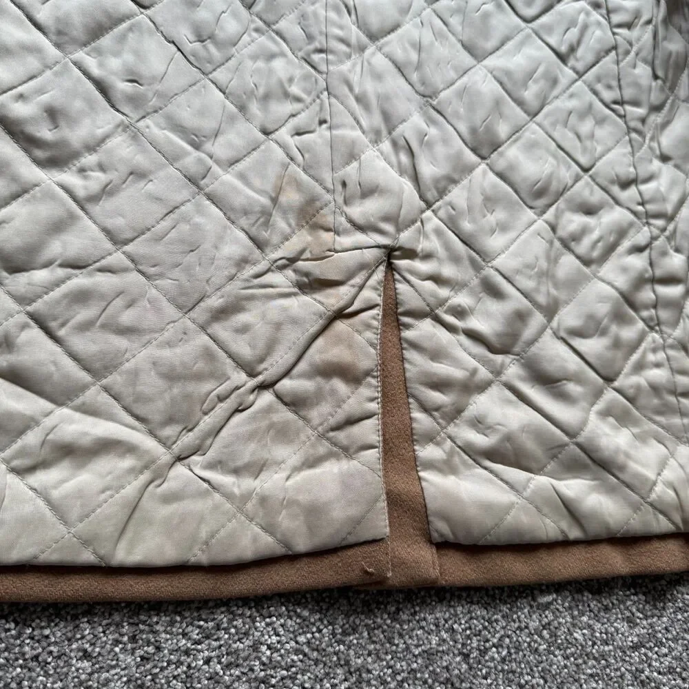 J. CREW MERCANTILE WOMENS SIZE XS TAN CITY COAT ZIP WOOL BLEND NEUTRAL JACKET